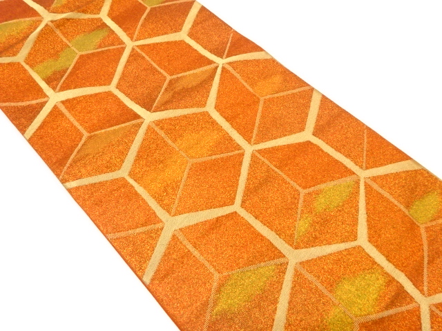 亀甲繋ぎ模様織り出し袋帯